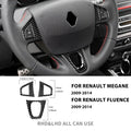 Car Steering Wheel Trim Soft Carbon Fiber Sticker For Renaul