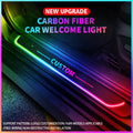 Customized Carbon fiber Car Logo Door Illuminated Sill Light