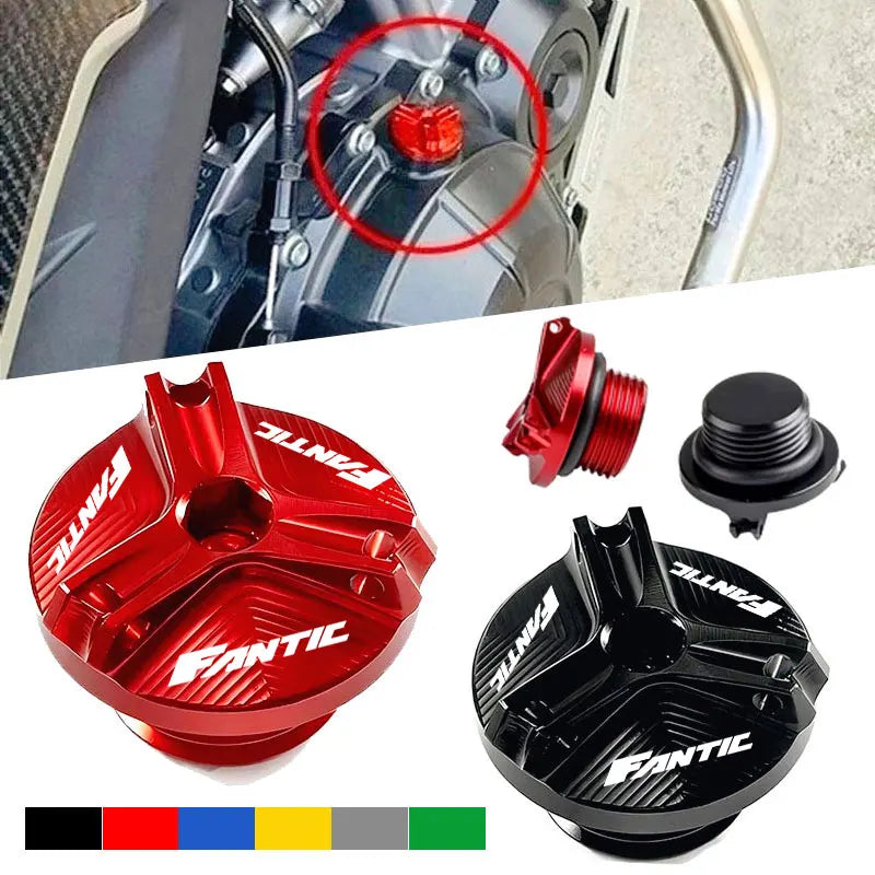 MOTOR Engine Oil Filler Cap Oil Plug Cover For FANTIC CABALL