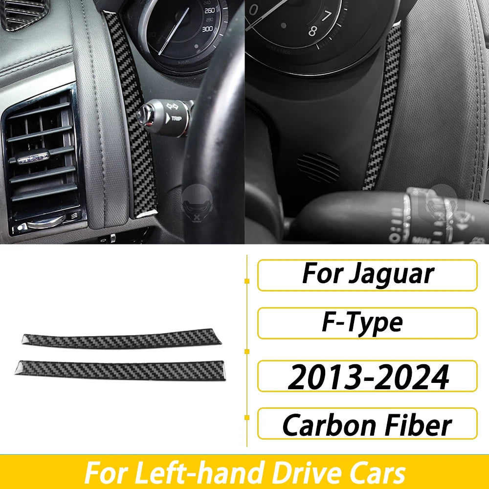 For Jaguar F-TYPE 2013-2024 Carbon Fiber Center Console Gear Shift Dashboard Air Vent Panel Trim Set Car Accessories Sticker