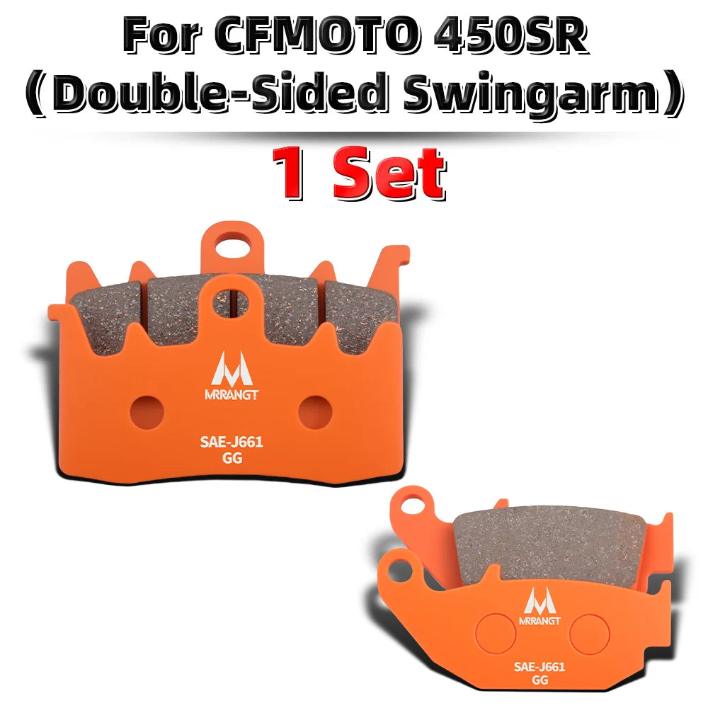 MRRANGT Ceramic Brake Pads Performance Brake Kit fit for CFMOTO 450SR 450NK 450MT 450SR-S 450CL-C 250SR 250NK CLX250 250CL-C
