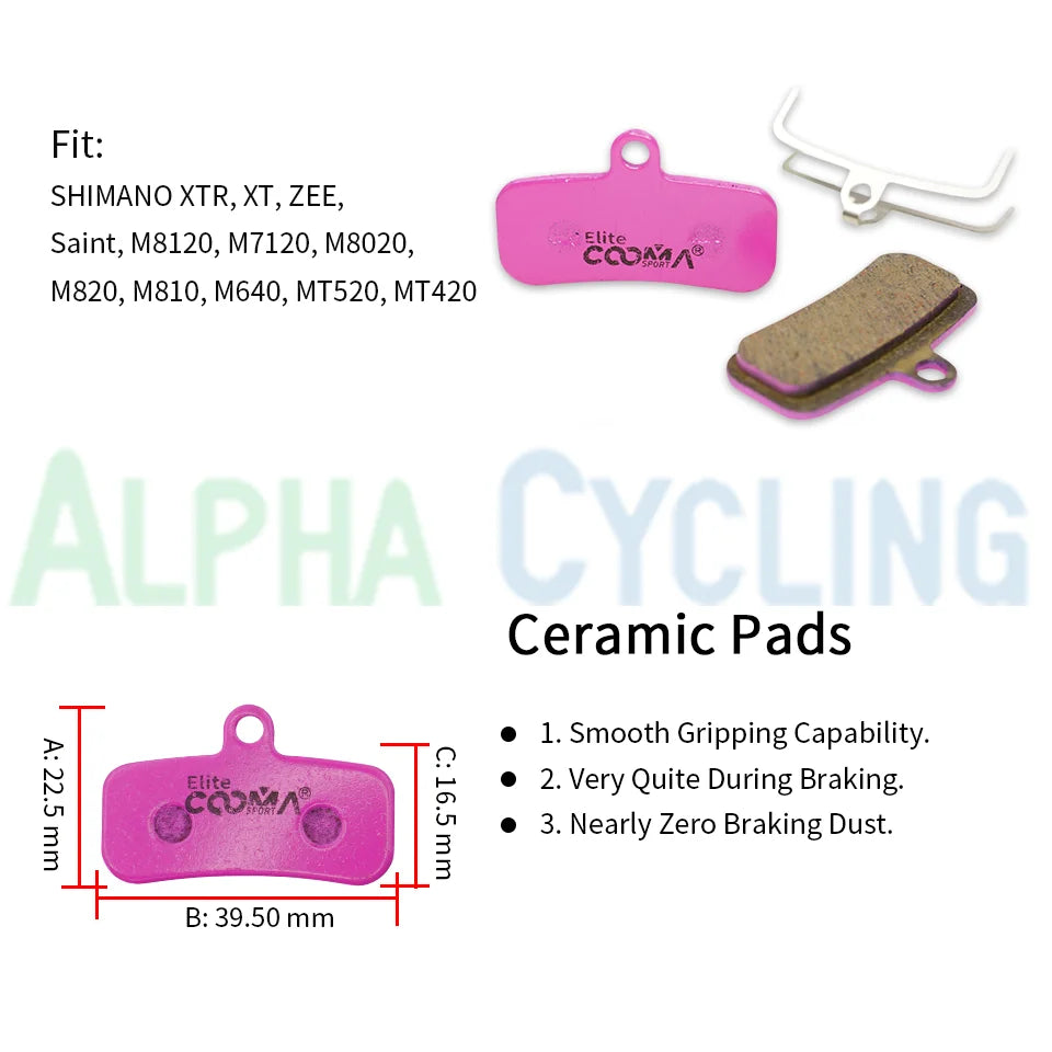 4 Pairs Ceramic Disc Brake Pads for Shimano M9120 M8120 M712