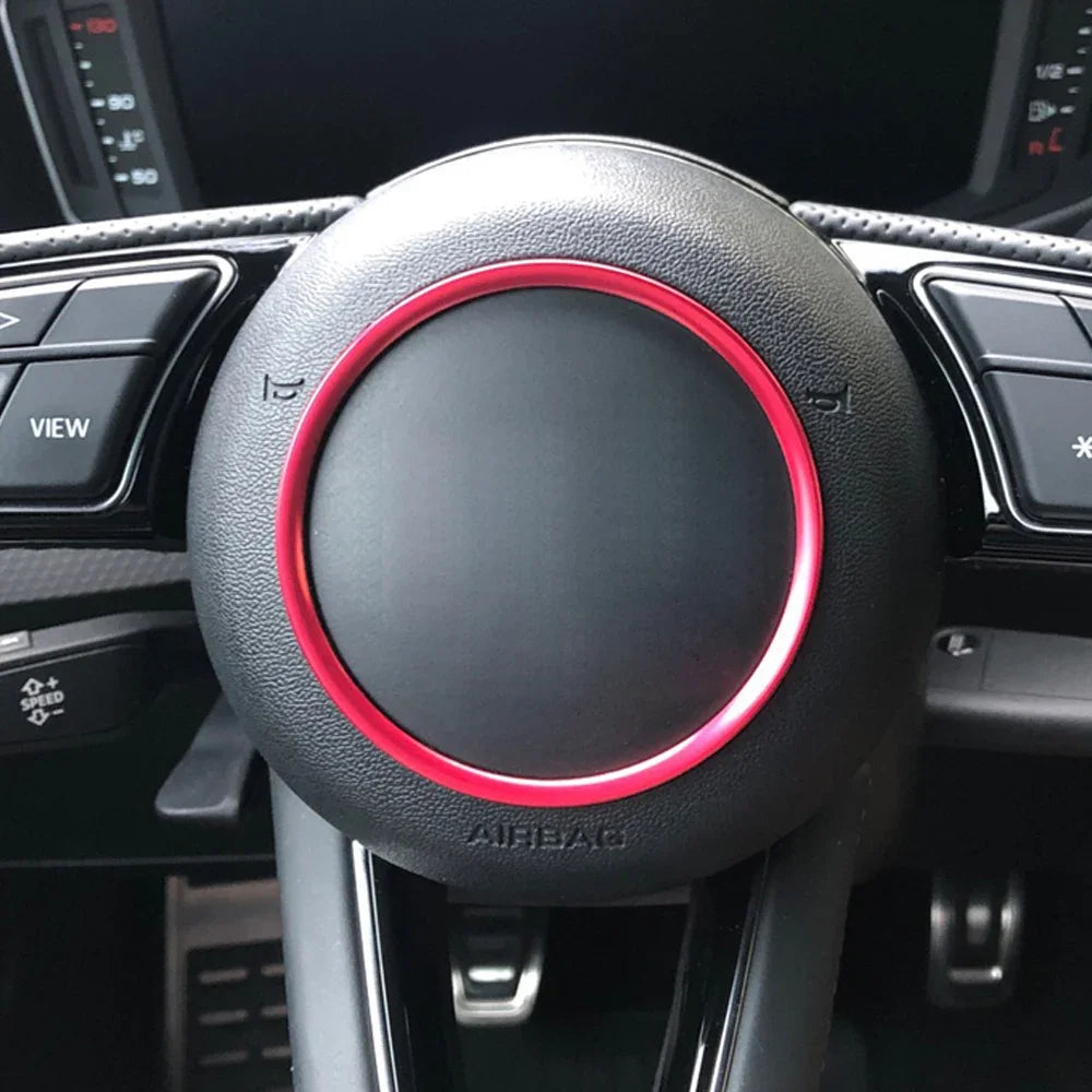 Car Steering Wheel Center Ring Decor Trim Cover for Audi A4 