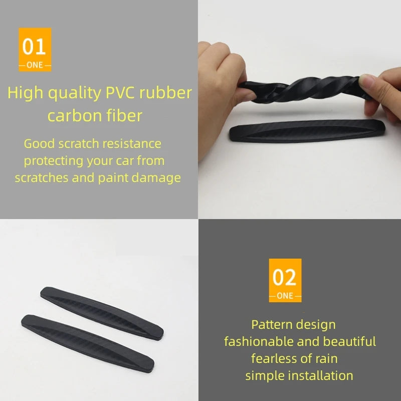4Pc Anti Collision Car Bumper Guard Strip Car Sticker Door E