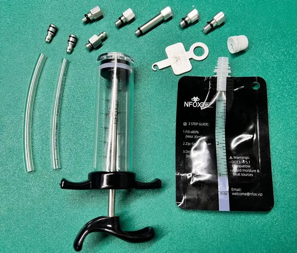 NFOX 14-Piece Aluminium Oil Change Tool Kit - For Bicycle/El